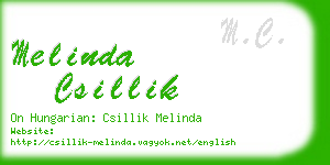 melinda csillik business card